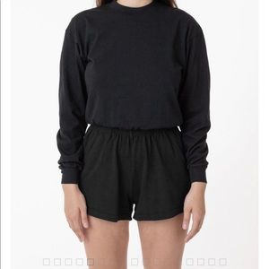 LA apparel heavy jersey garment dye short shorts